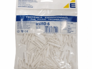 Скоба/фиба ELEKTROPLAST за бърз монтаж USMO-6, кръгла, бяла 100бр./пакет